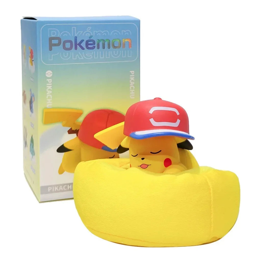 Pokémon Starry Dream Figures – Pikachu, Snorlax & Squirtle Sleeping Pose Decor