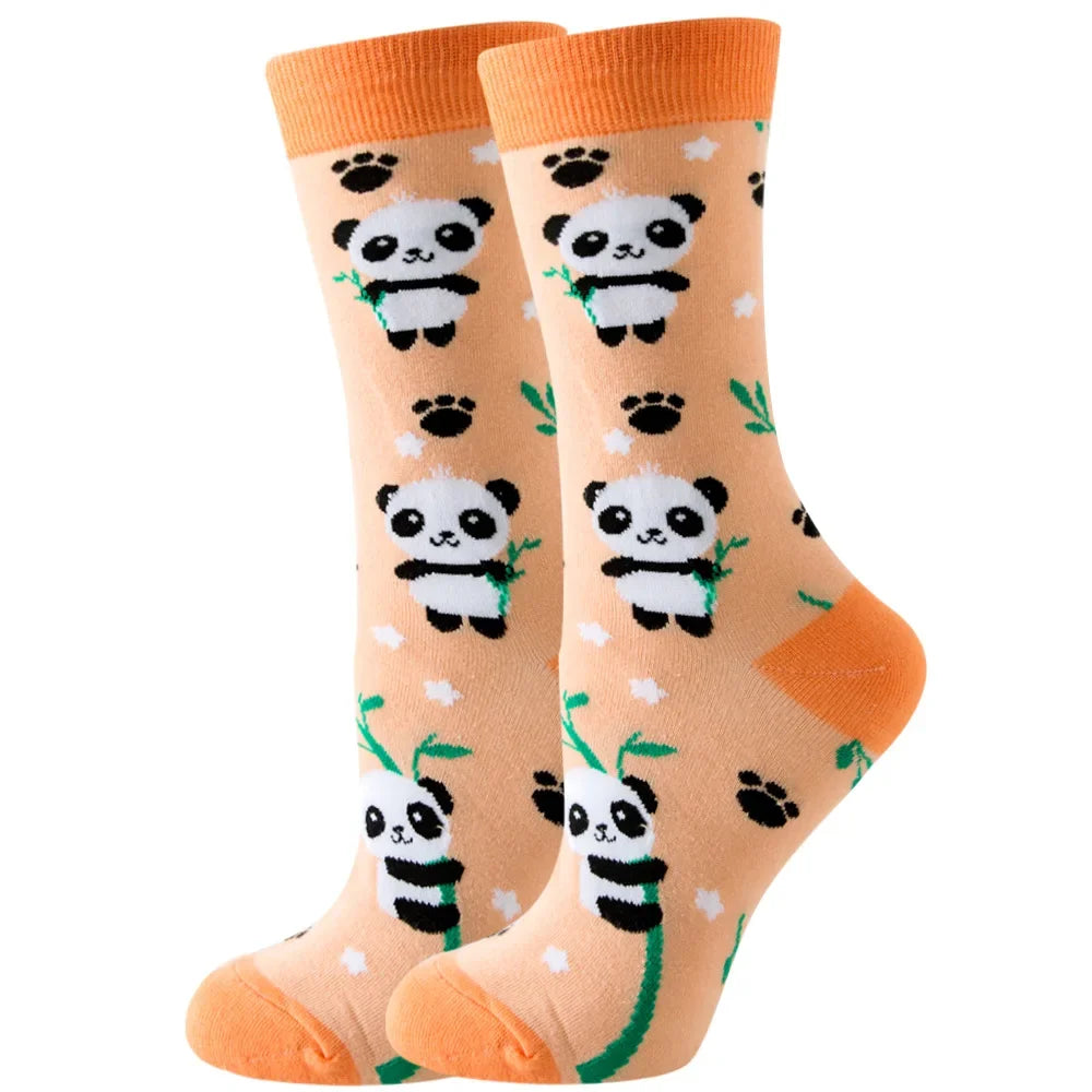 Süße Cartoon Tier & Blumen Socken – Kawaii Harajuku Mode für Herbst & Winter
