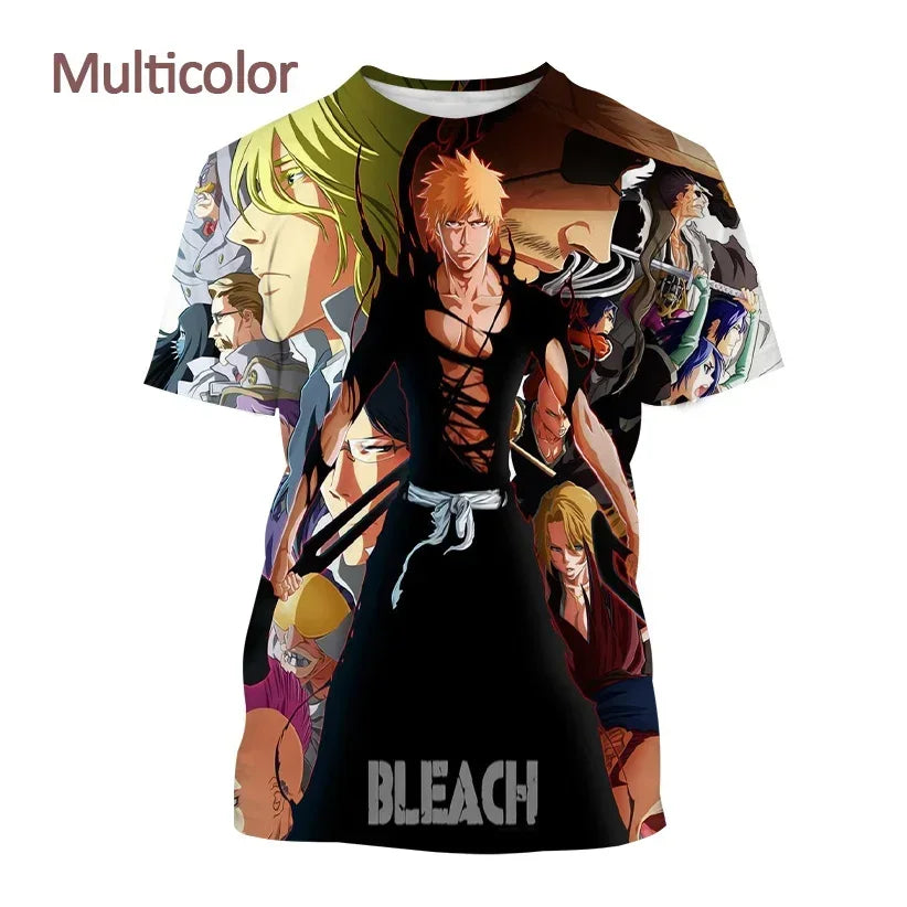 T-shirt imprimé en 3D Kurosaki Ichigo unisexe BLEACH Anime Cosplay