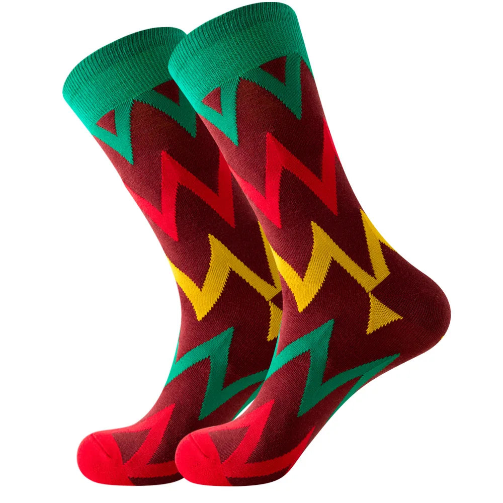 Neue lange Tube-Socken aus gekämmter Baumwolle – Lustige Harajuku Skateboard Crew für Männer