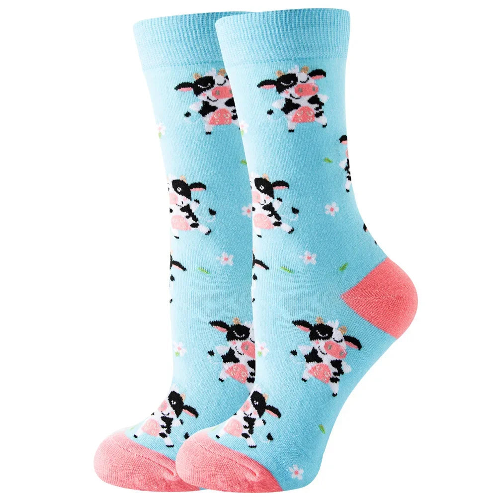 Süße Cartoon Tier & Blumen Socken – Kawaii Harajuku Mode für Herbst & Winter