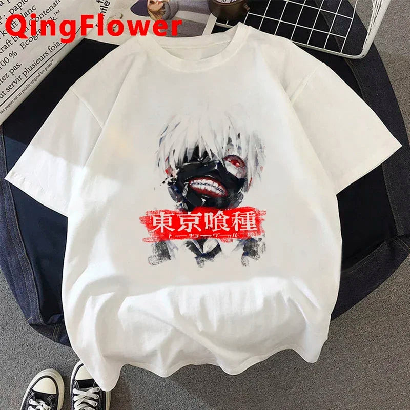 T-shirt Tokyo Ghoul Kaneki Ken Eyes – Vêtements de ville graphiques Ulzzang
