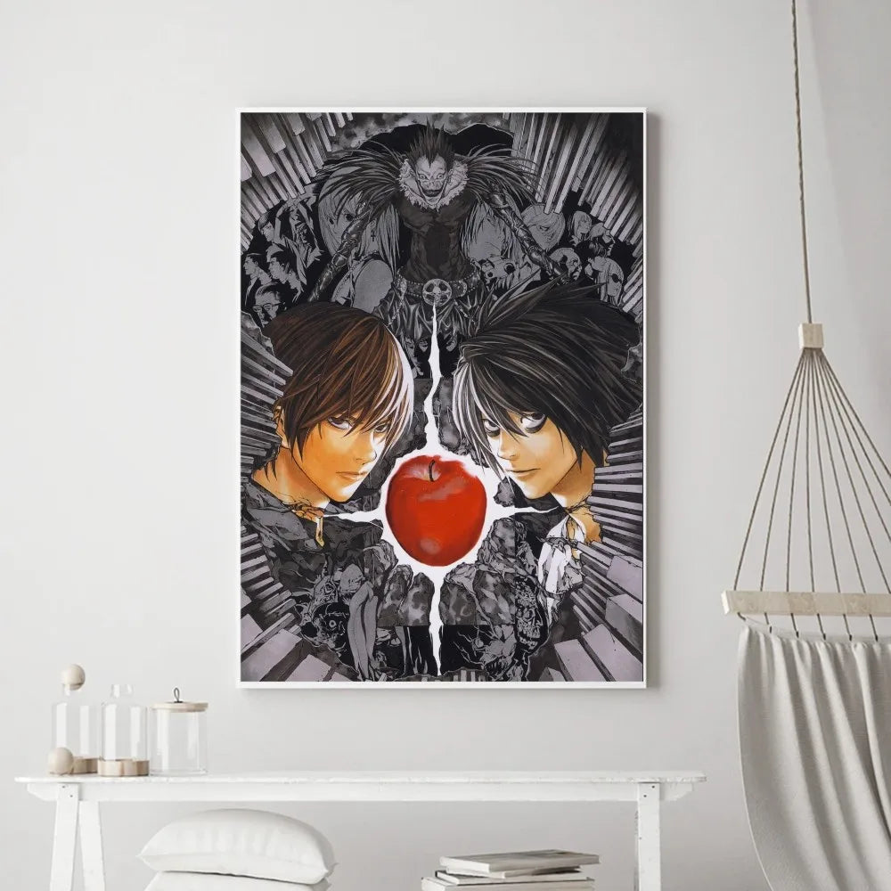 Affiches et impressions d'anime Death Note Hot Poster Sticker mural Petit format