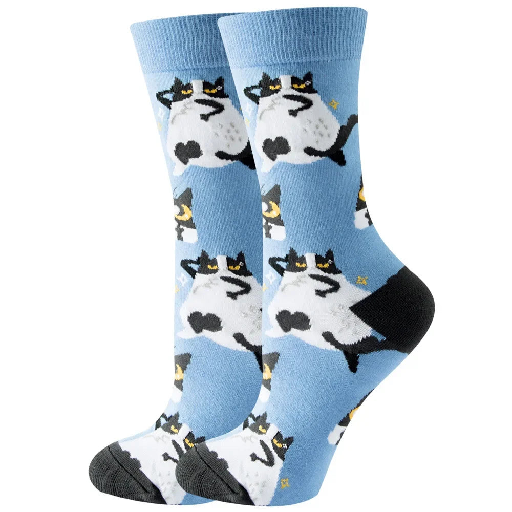 Süße Cartoon Tier & Blumen Socken – Kawaii Harajuku Mode für Herbst & Winter