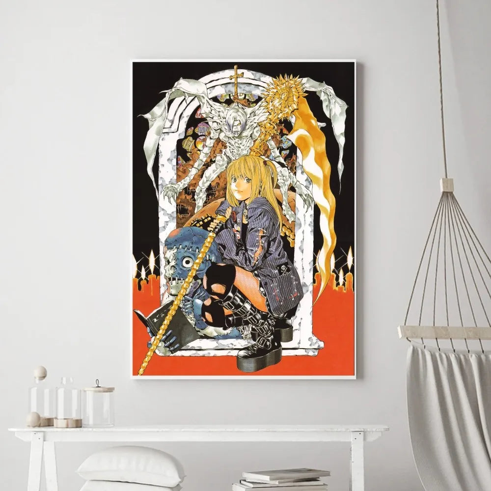 Affiches et impressions d'anime Death Note Hot Poster Sticker mural Petit format
