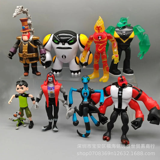 9 Teile/satz Ben 10 3-12 Figur Ben Tennyson Ben Vier Arme Grau Anime Figuren Kinder Spielzeug