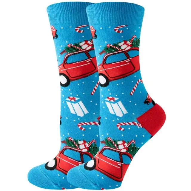 Modische bunte Pflanzen- und Igelsocken – Frühlings-Herbst-Baumwollsocken