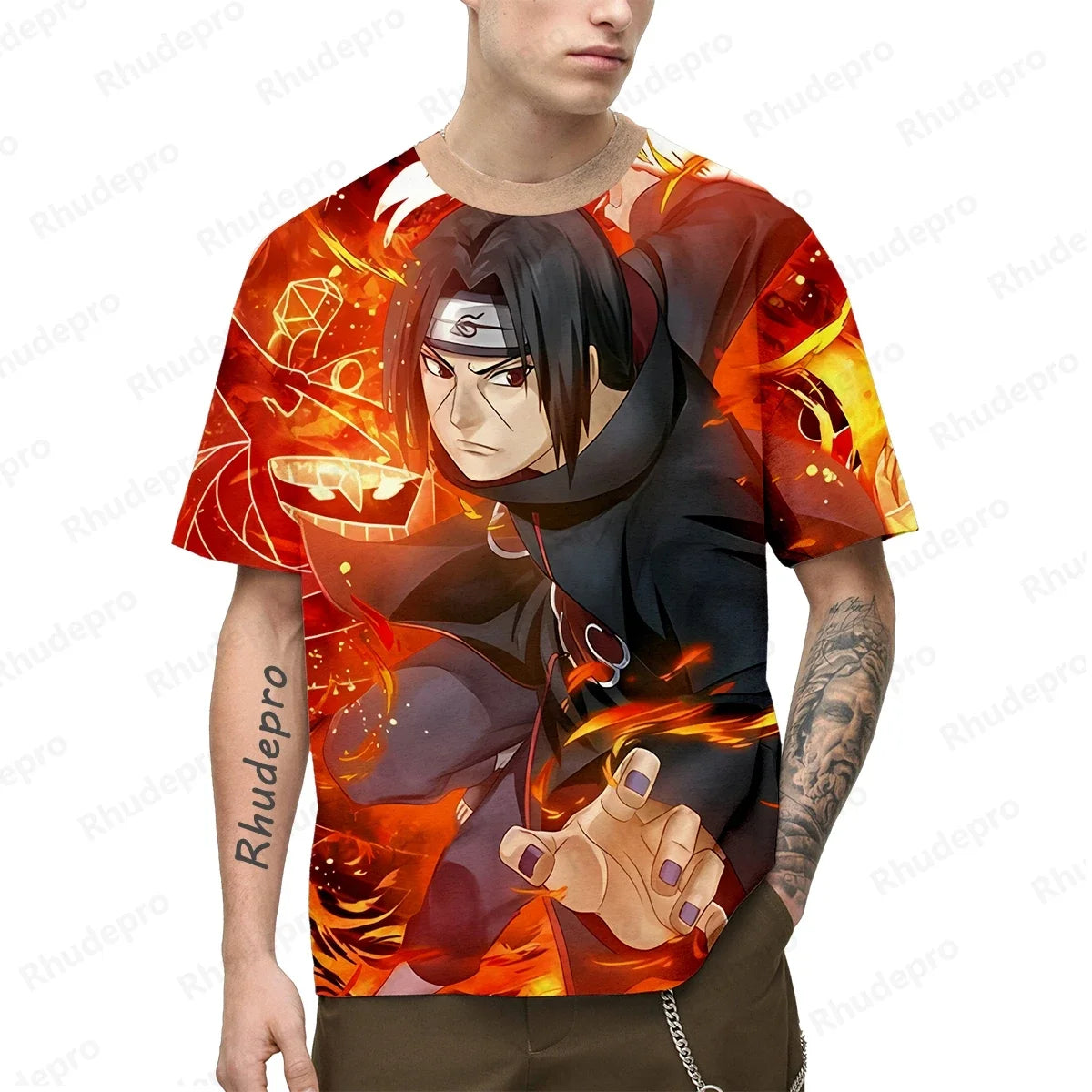 T-shirt imprimé 3D Naruto – Uzumaki Naruto Anime Manches courtes