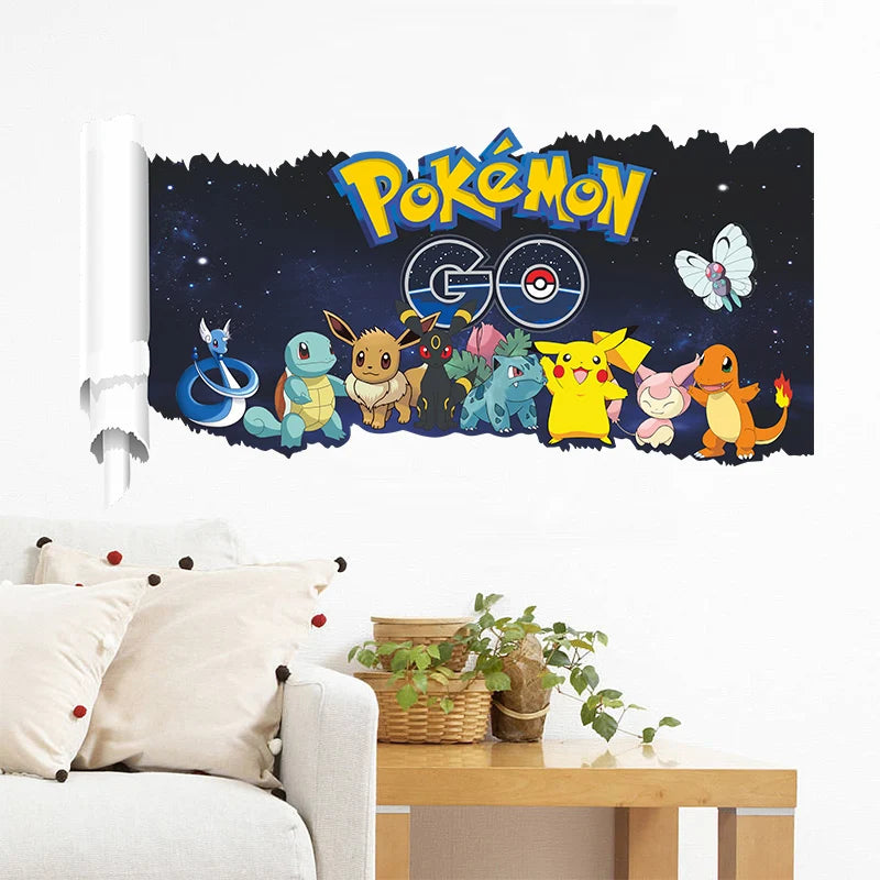 Sticker mural Pokémon Pikachu pour enfants Décoration murale Affiches