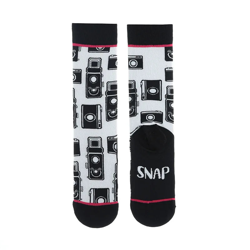 Modische bunte Pflanzen- und Igelsocken – Frühlings-Herbst-Baumwollsocken