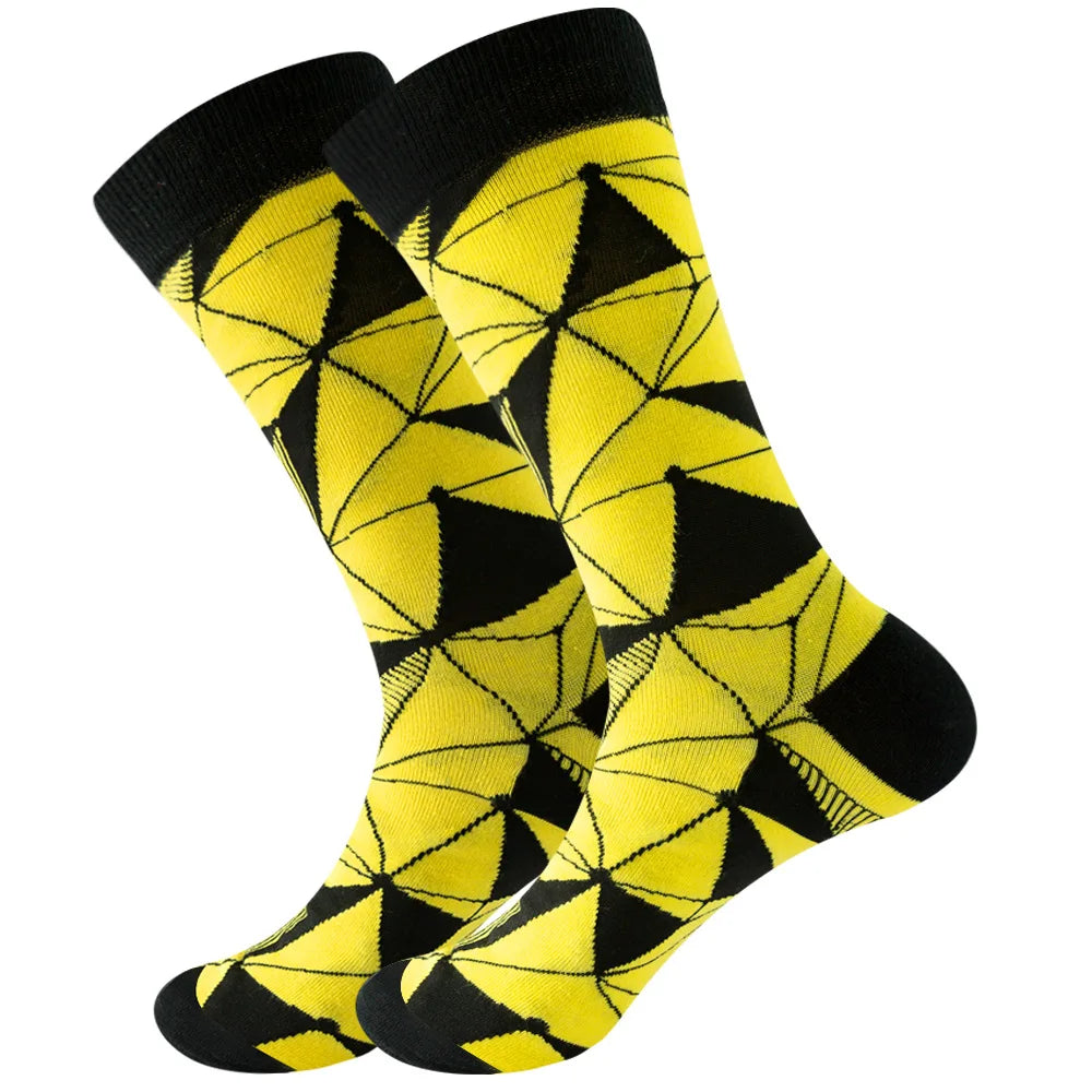 Neue lange Tube-Socken aus gekämmter Baumwolle – Lustige Harajuku Skateboard Crew für Männer