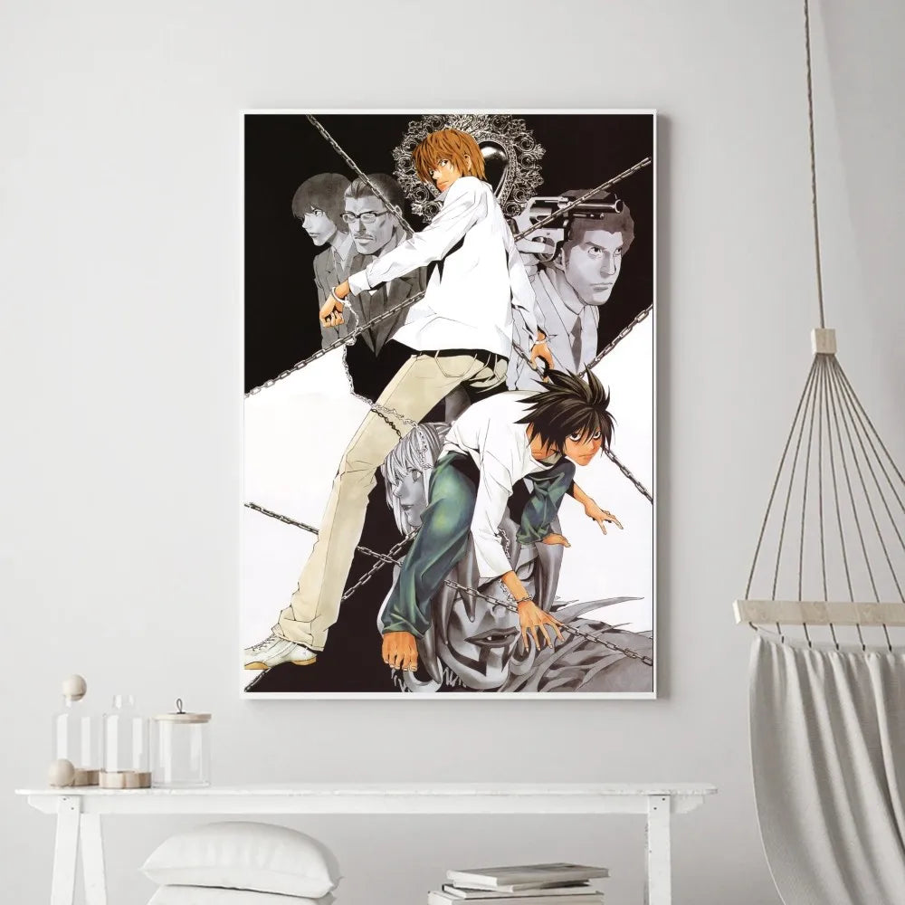 Affiches et impressions d'anime Death Note Hot Poster Sticker mural Petit format