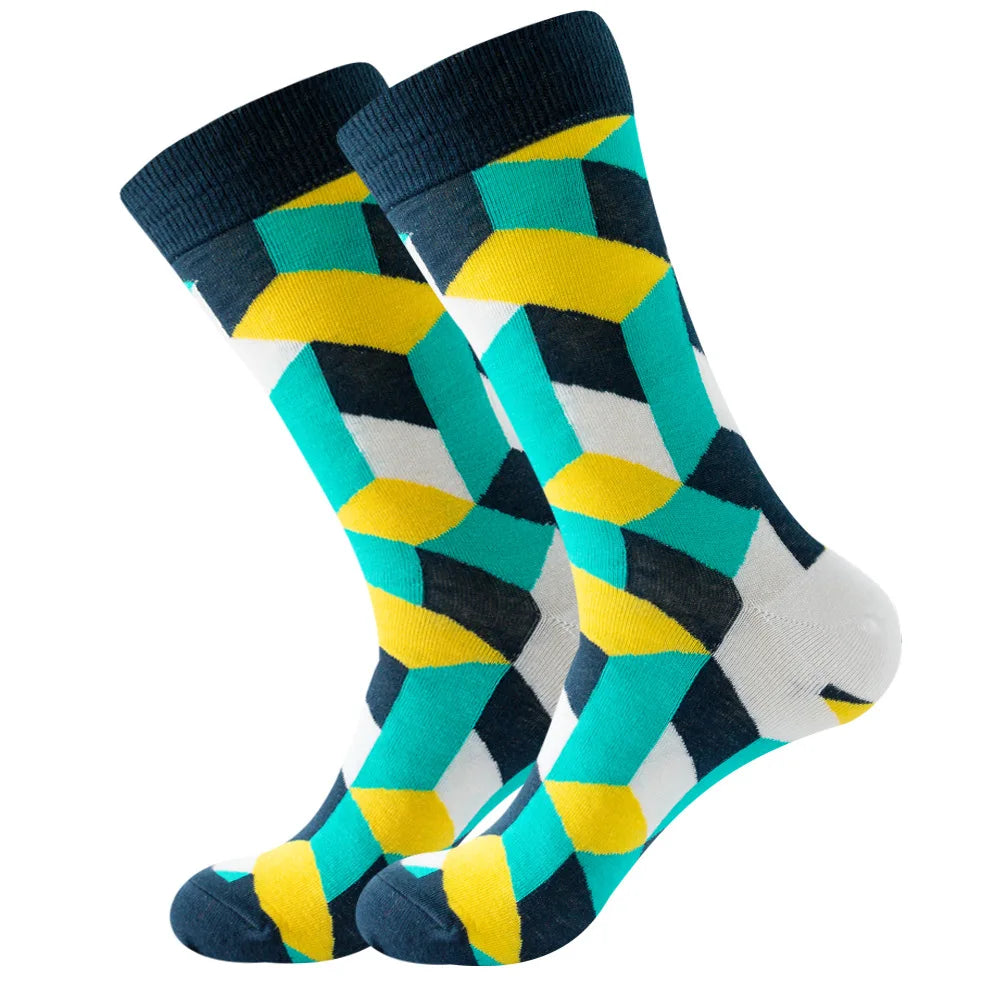 Neue lange Tube-Socken aus gekämmter Baumwolle – Lustige Harajuku Skateboard Crew für Männer