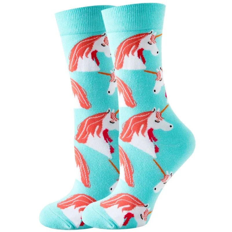 Süße Cartoon Tier & Blumen Socken – Kawaii Harajuku Mode für Herbst & Winter