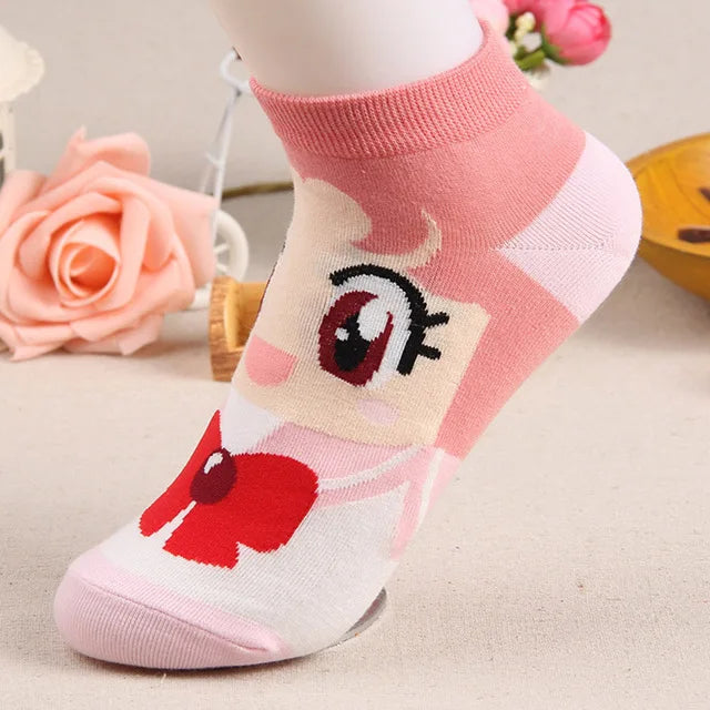 Neue Sailor Moon Baumwollsocken – Süße, atmungsaktive und lustige Frühlingssocken für Damen