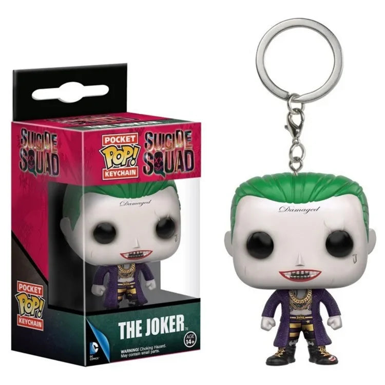 FUNKO POP Gardiens de la Galaxie Grooted Joker Morty Porte-clés Jouet Suicide Squad Figurines d'action en vinyle Jouets