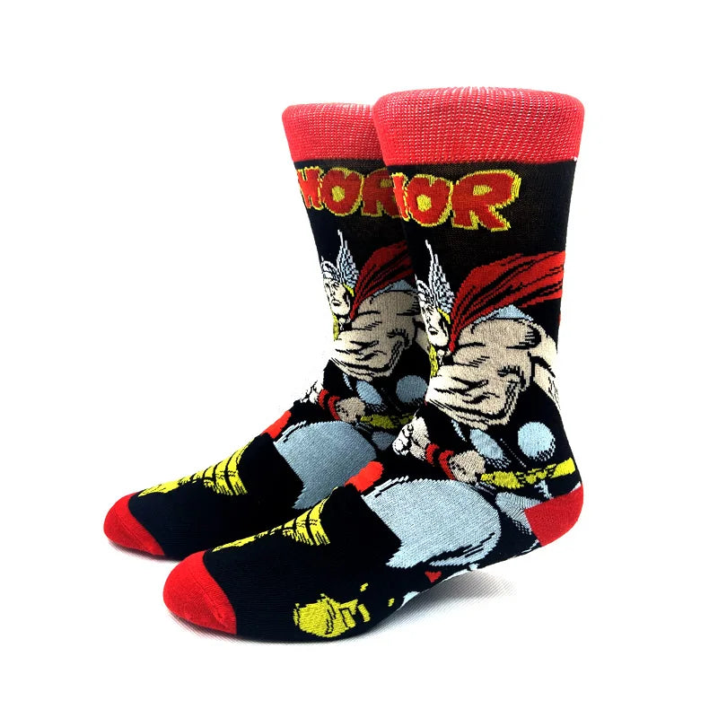 Neue Marvel Anime-Filmsocken – Lustige Wadensocken aus Baumwolle für Männer und Frauen, Cosplay-Hip-Hop-Stil