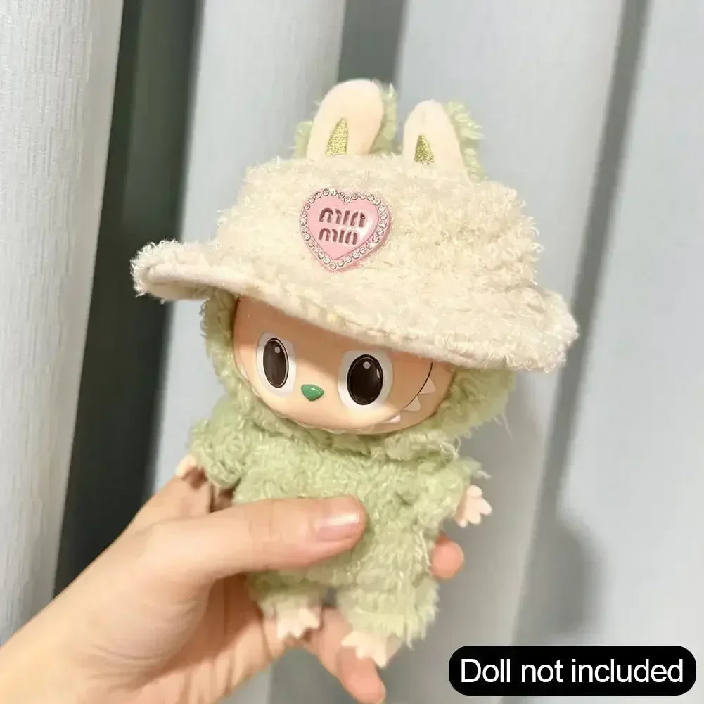 Labubu V1 V2 Party Rosa Weiß Gestreifter Pullover Cup Kleidung Idol Niedliche Puppenkleidung Mode Pullover Outfit Zubehör Sitzen