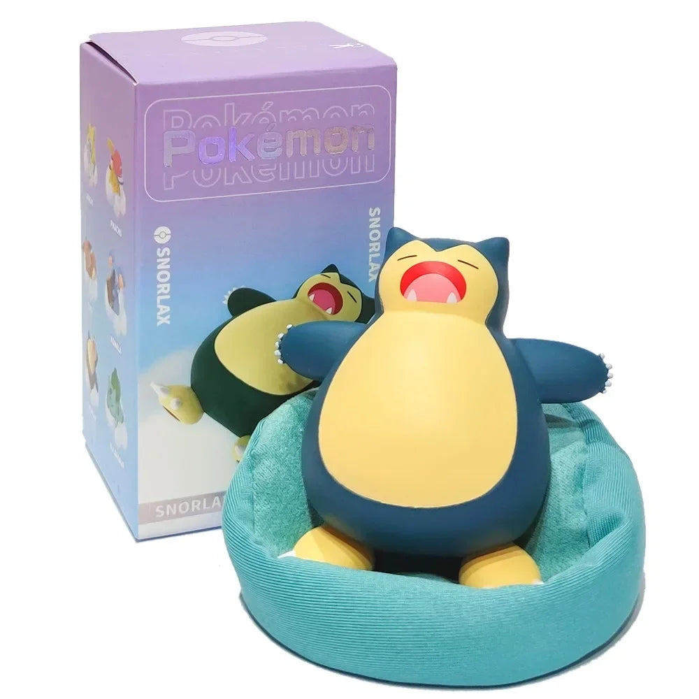 Pokémon Starry Dream Figures – Pikachu, Snorlax & Squirtle Sleeping Pose Decor