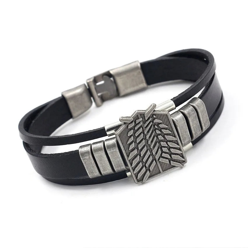 Nouveau bracelet punk Attack on Titan - Bijoux créatifs inspirés des animes pour hommes et femmes | Idée cadeau tendance