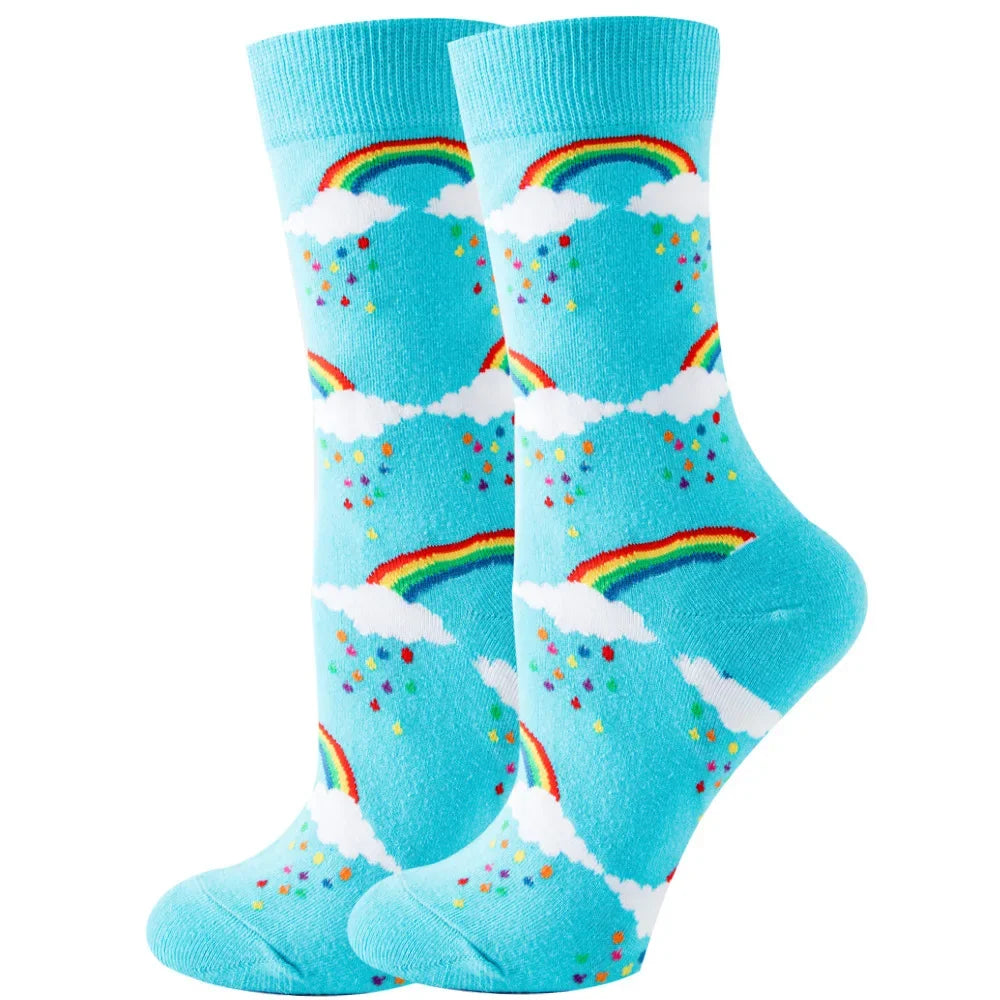 Süße Cartoon Tier & Blumen Socken – Kawaii Harajuku Mode für Herbst & Winter