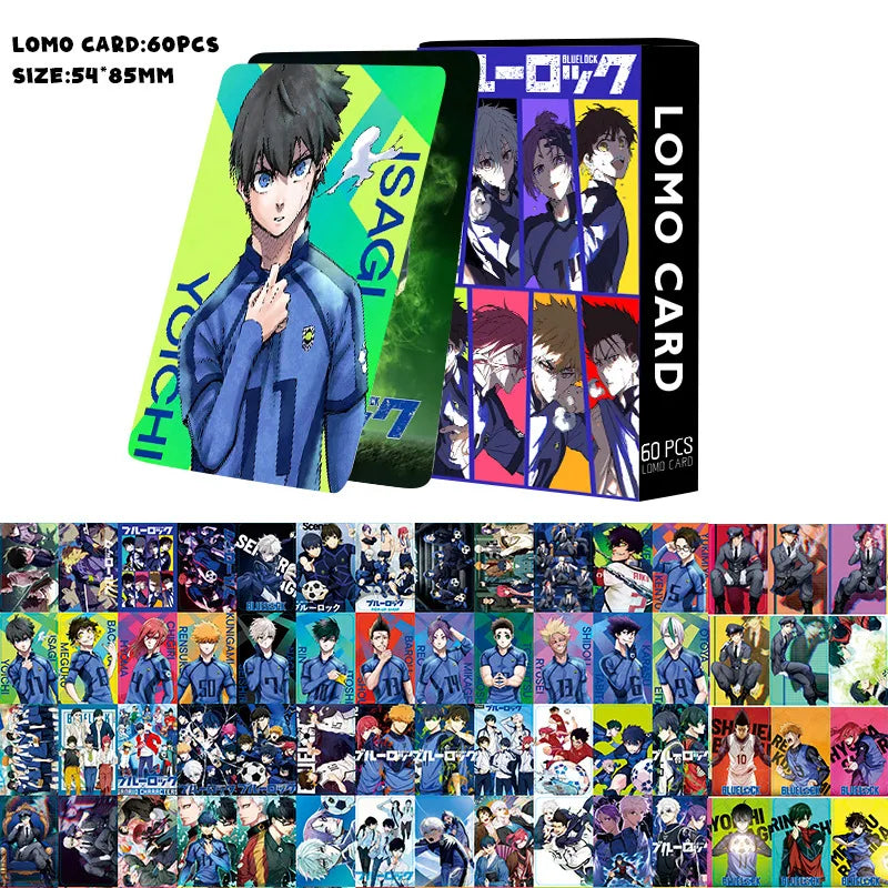 60PCS/Set Anime BLUE LOCK Isagi Yoichi Bachira Chigiri Figures Photo Cards