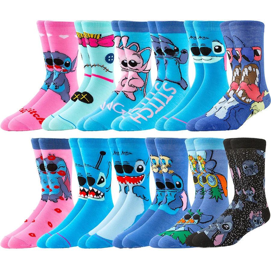Chaussettes MINISO Disney Anime Cartoon Nouveauté Drôle