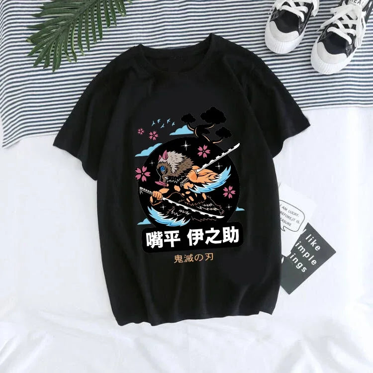 Kimetsu no Yaiba T-Shirt Tanjiro Kamado Anime T-Shirt graphique
