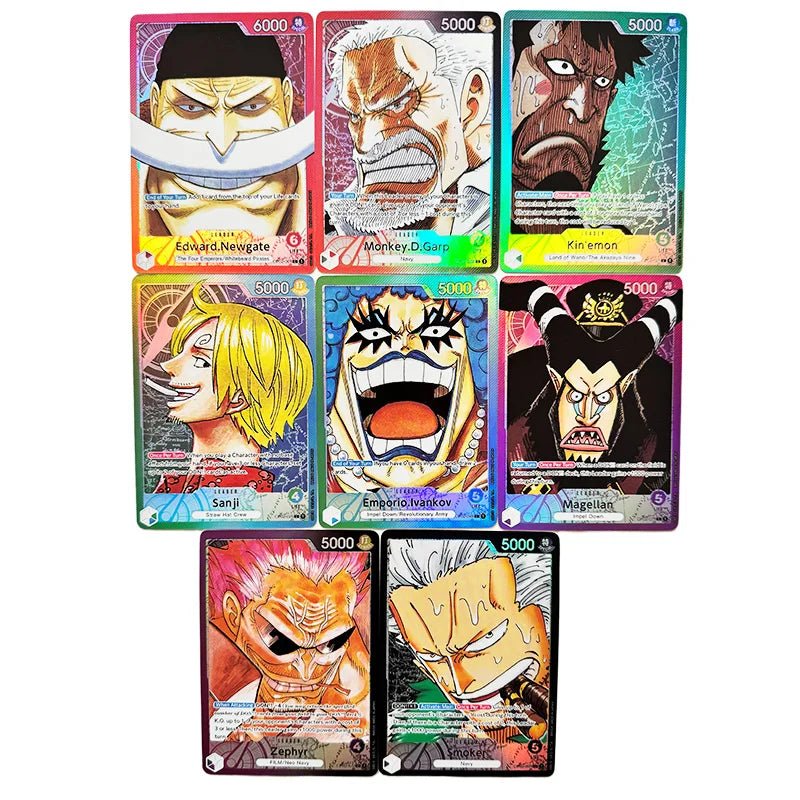 Anime One Piece OPCG English Leader Luffy Sabo Zoro Nami Law Game Anime Collection Cards