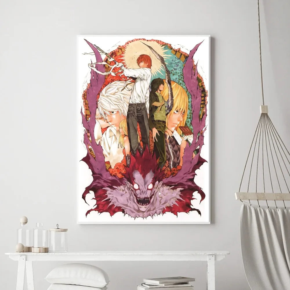 Affiches et impressions d'anime Death Note Hot Poster Sticker mural Petit format