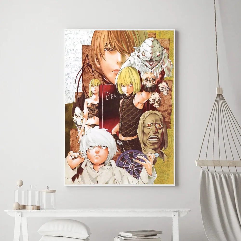 Affiches et impressions d'anime Death Note Hot Poster Sticker mural Petit format
