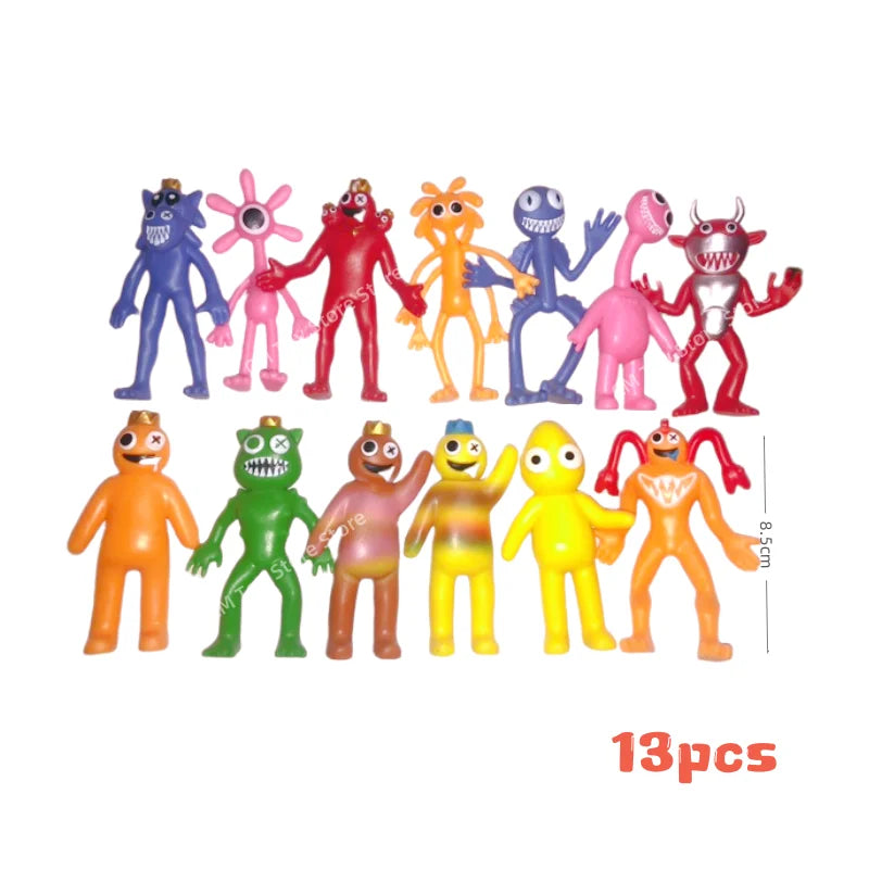 Figurines de monstres bleus Kawaii, jouets pour enfants