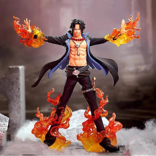 Anime Ace One Piece Figurine GK Fire Fist Collection Model Toys for Children