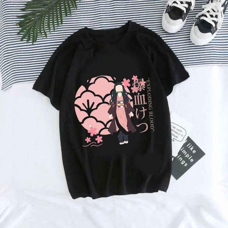 Kimetsu no Yaiba T-Shirt Tanjiro Kamado Anime T-Shirt graphique