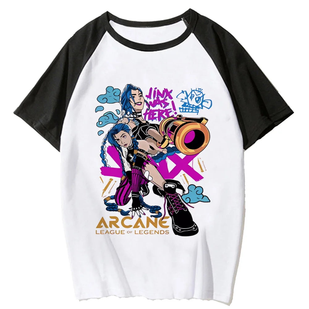 T-shirt animé Jinx Harajuku