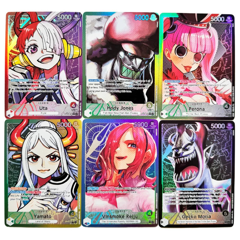 Anime One Piece OPCG English Leader Luffy Sabo Zoro Nami Law Game Anime Collection Cards