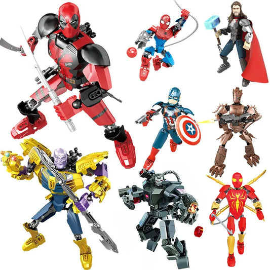Figurine de héros à construire Iron Big Assembly Figures Action Toys Compatible avec la collection Lego