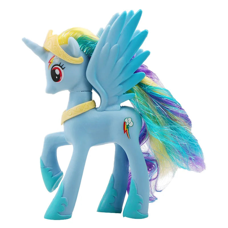 Figurines d'action My Little Pony – Rarity, Applejack, Rainbow Dash, Princesse Celestia Poupées modèles d'anime pour enfants et filles Cadeaux