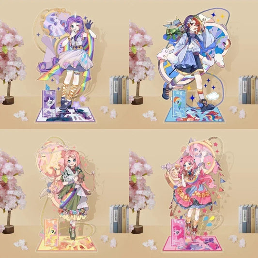 Support en acrylique Kawaii My Little Pony – Rainbow Dash, Twilight Sparkle et Rarity Décoration de bureau et cadeau de collection