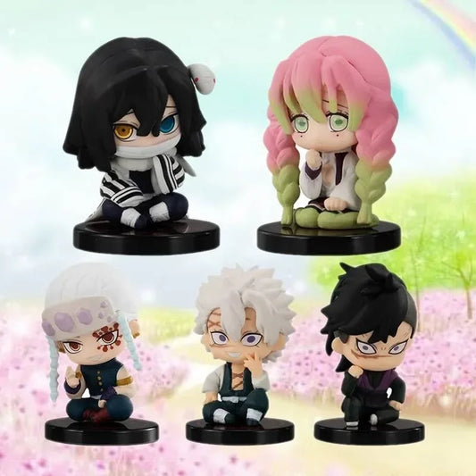 5pcs Demon Slayer Qposket Figures – Nezuko, Tanjirou, Zenitsu, Inosuke, Kyoujurou, Giyuu PVC Model Toys for Children Gift