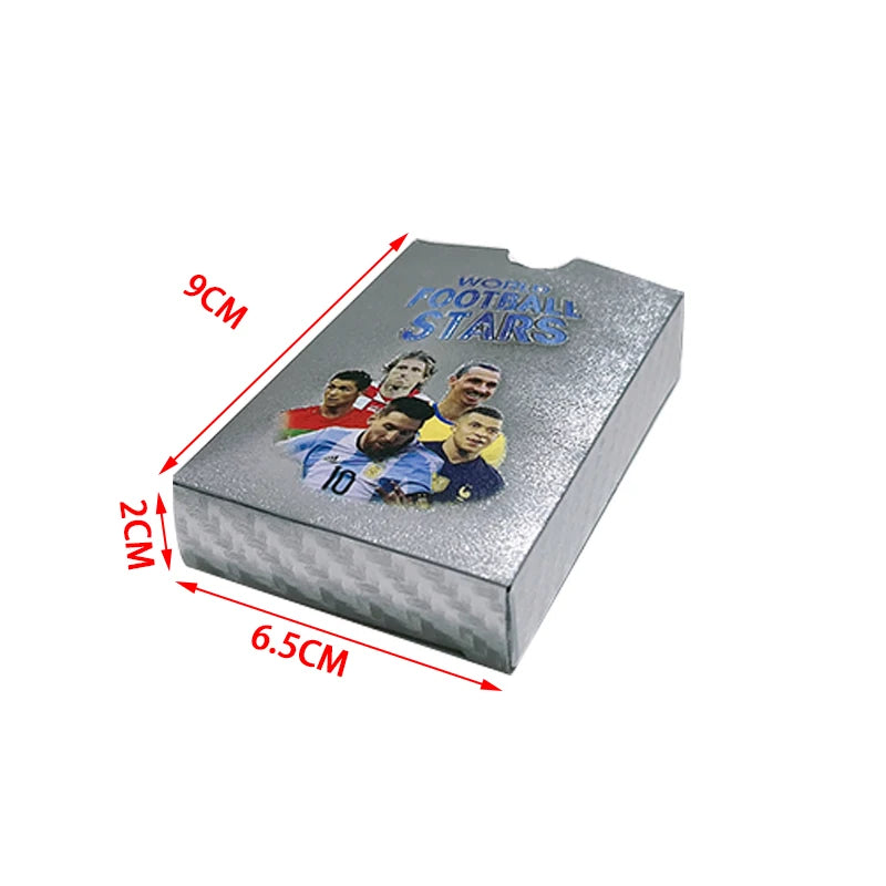 55-27PCS  Football Cards Gold And Silver Limited Edition World Superstar Cards