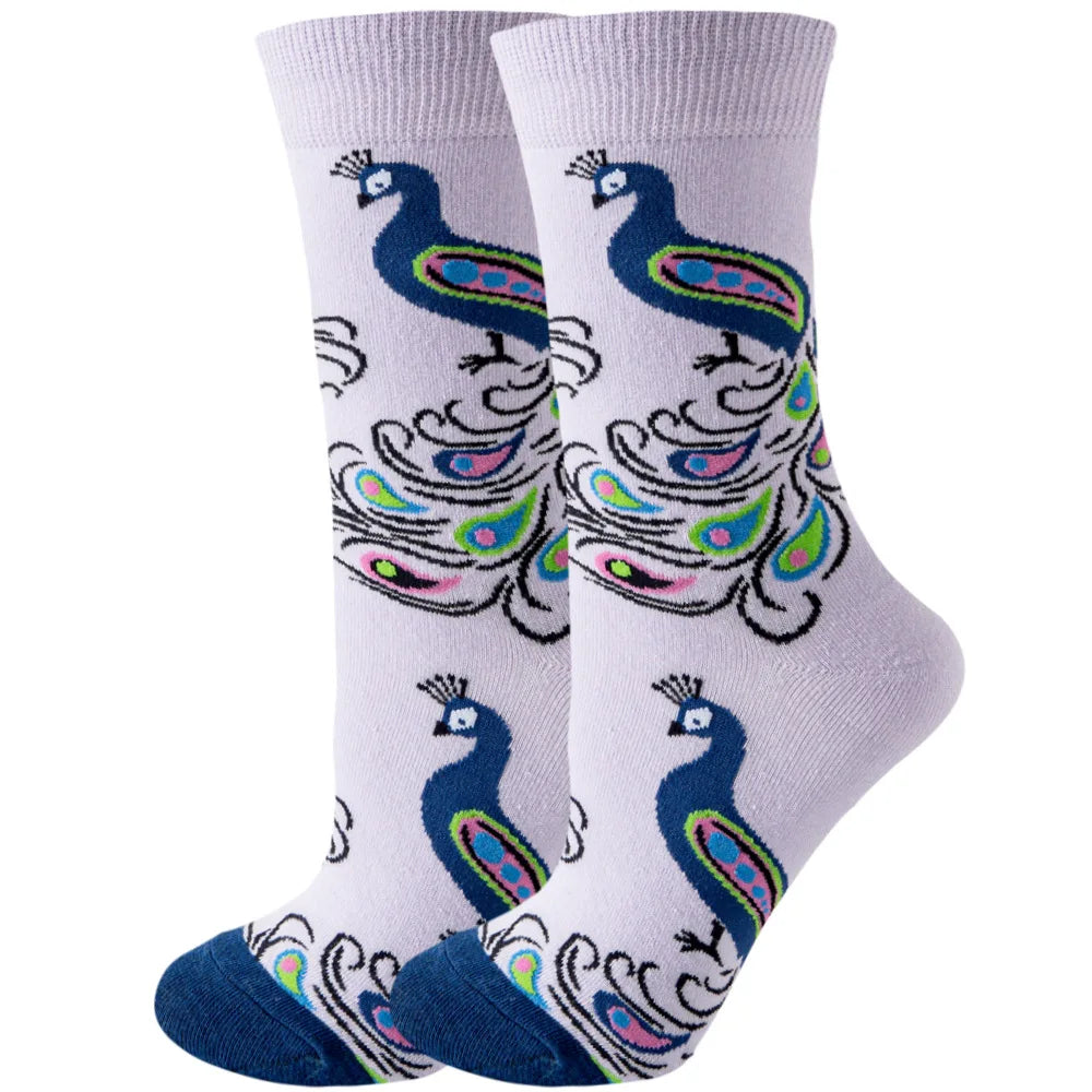 Süße Cartoon Tier & Blumen Socken – Kawaii Harajuku Mode für Herbst & Winter
