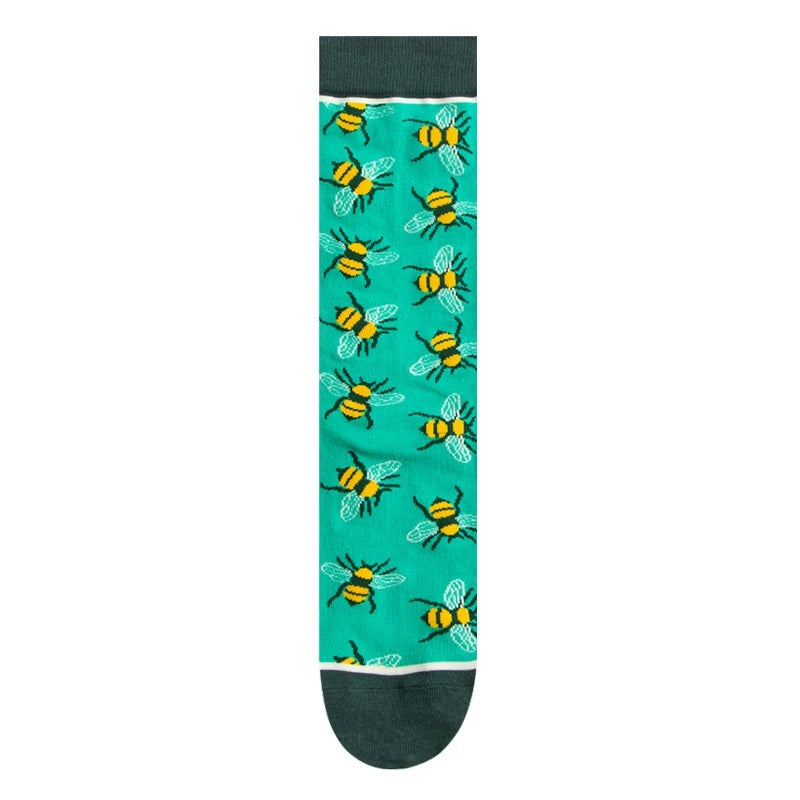 Modische bunte Pflanzen- und Igelsocken – Frühlings-Herbst-Baumwollsocken