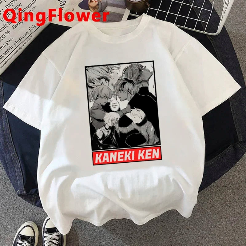 T-shirt Tokyo Ghoul Kaneki Ken Eyes – Vêtements de ville graphiques Ulzzang