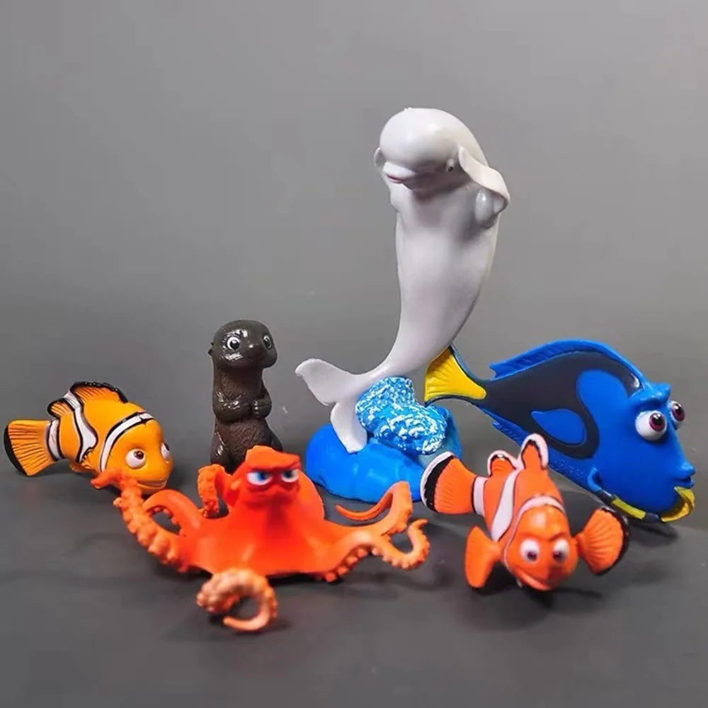 6-Pcs Disney Finding Nemo & Dory Figures – 3-11CM Mini PVC Action Model Set for Kids & Xmas Gifts