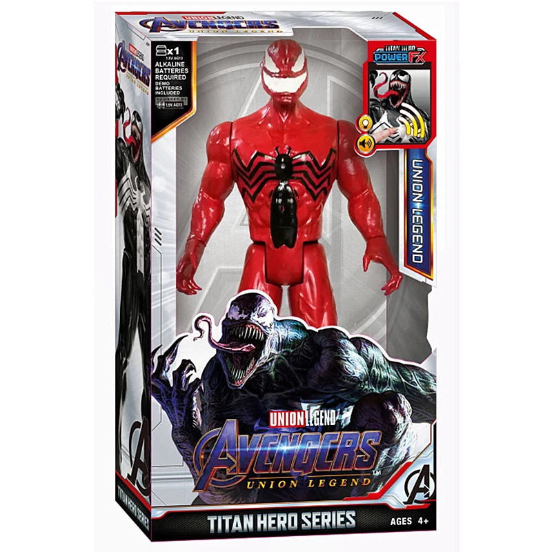 Figurine de super-héros de 30 cm – Thanos, Hulk, Spider-Man, Iron Man, Captain America, Thor et Black Panther avec son et lumière