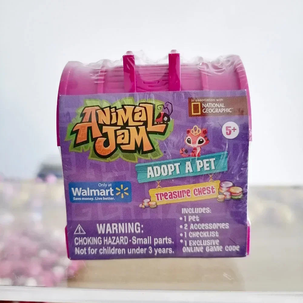 Animal Jam Adopt A Pet Treasure Chest Blind Box Toy Model Anime Figures Collect Ornaments
