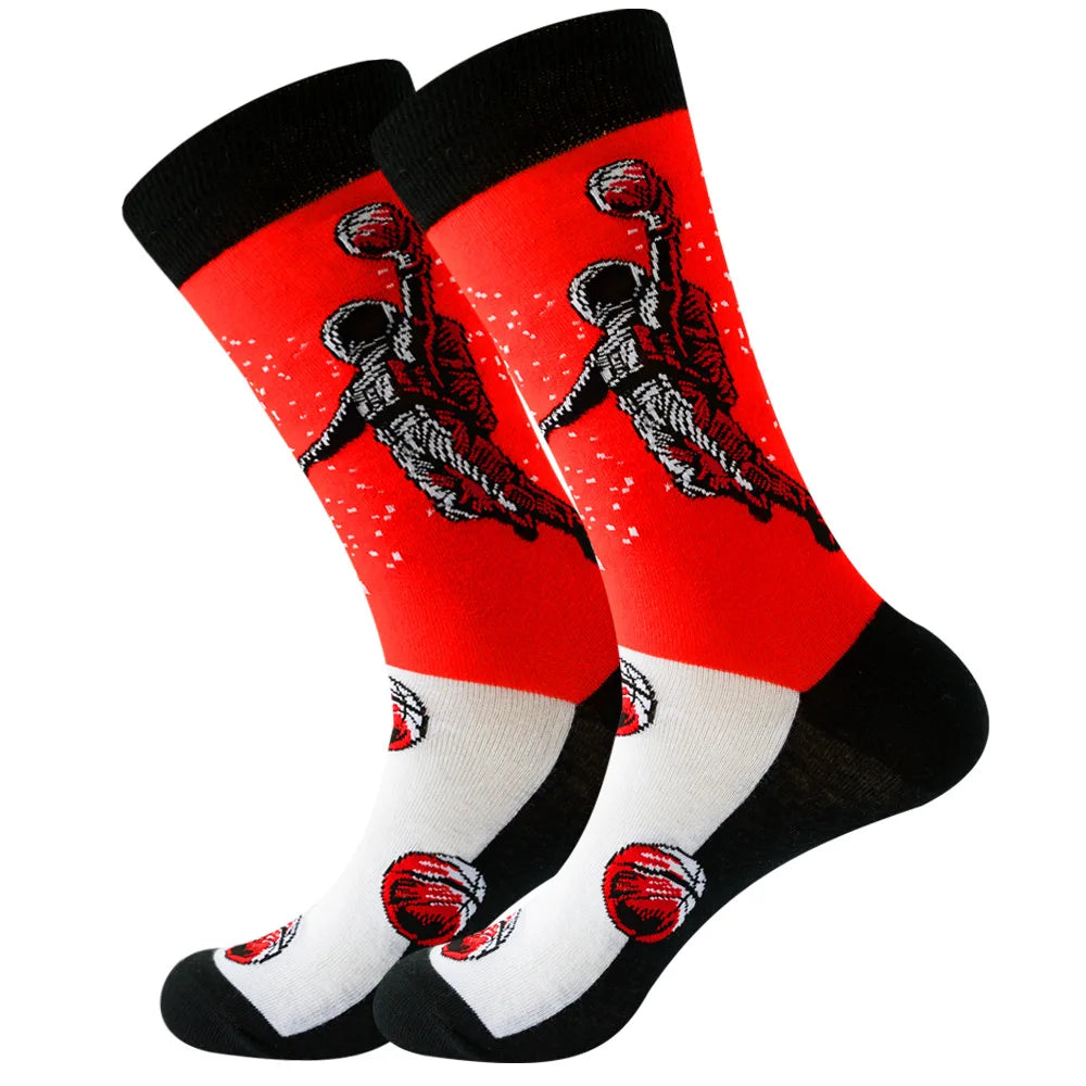 Neue lange Tube-Socken aus gekämmter Baumwolle – Lustige Harajuku Skateboard Crew für Männer