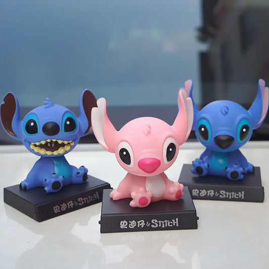Figurine articulée Disney Lilo &amp; Stitch – Figurine d'action en PVC pour décoration de voiture et d'intérieur de voiture