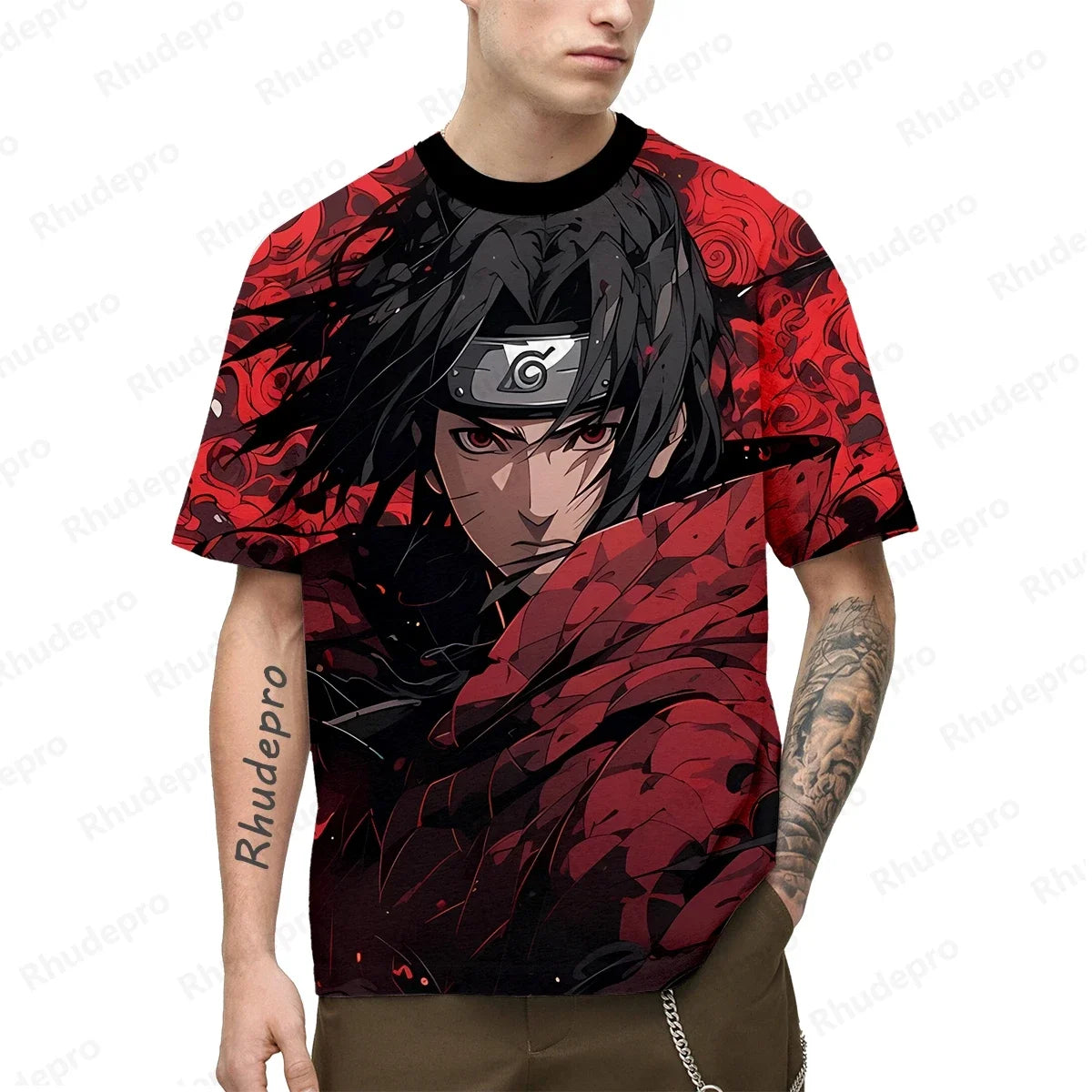 T-shirt imprimé 3D Naruto – Uzumaki Naruto Anime Manches courtes